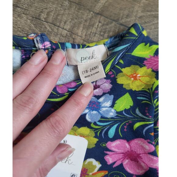 Peek Bright Colorful Floral Cotton Modal Blend Spring Shirt 18-24 mths NEW - Picture 3 of 5